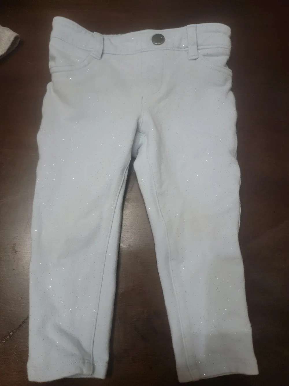 The Children's Place Light Blue Glitter Stretch Jeans